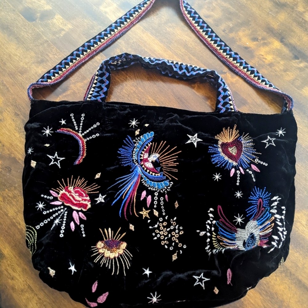 Johnny Was Victoria Velvet tote